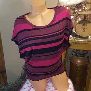 Bebe striped dolman top S